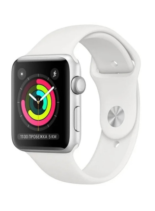 Умные часы Apple Watch Series 3 38мм Silver Aluminum Case with White Sport Band