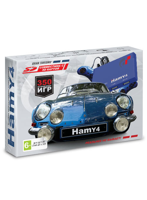 Игровая приставка 16 bit "Hamy 4" (350-in-1) Gran Turismo Blue