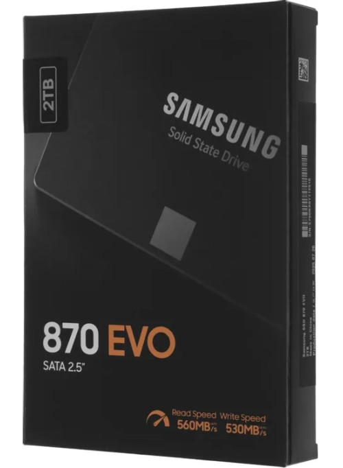 SSD накопитель Samsung 870 EVO 2 ТБ 2.5 SATA (MZ-77E2T0BW)