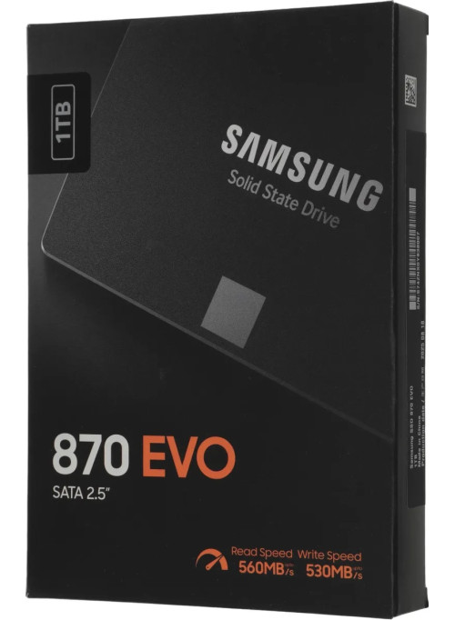 SSD накопитель Samsung 870 EVO 1 ТБ 2.5 SATA (MZ-77E1T0BW) SSD накопитель Samsung 870 EVO 1 ТБ 2.5 SATA (MZ-77E1T0BW)
