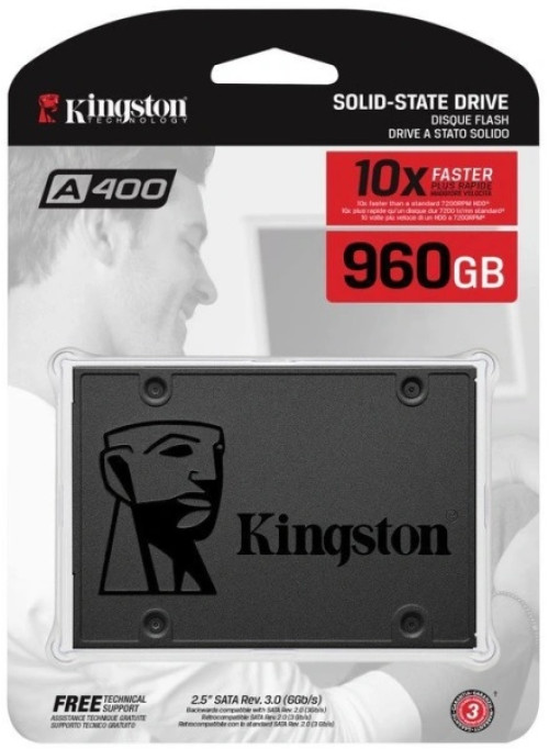 Твердотельный SSD диск Kingston A400 960 ГБ SATA SA400S37/960G