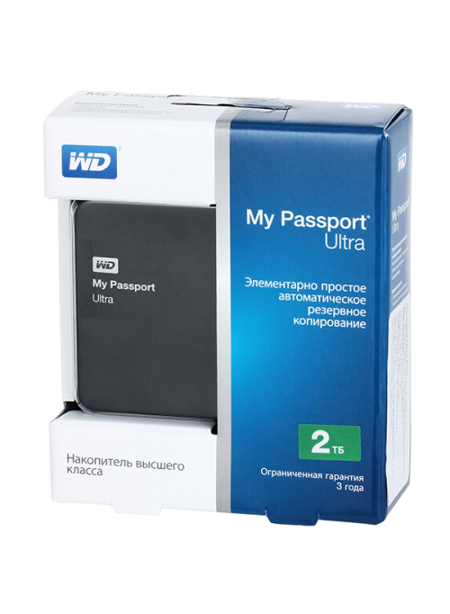 Внешний жесткий диск WD My Passport Ultra 2Tb Black (WDBNFV0020BBK-EEUE)