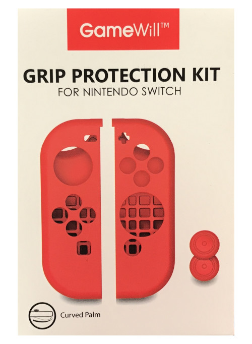 Силиконовые чехлы Grip Protection Kit для 2-х контроллеров Joy-Con (красный) (Nintendo Switch)