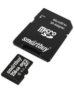 Карта памяти SmartBuy microSDHC Class 10 UHS-I U1 256GB + SD adapter
