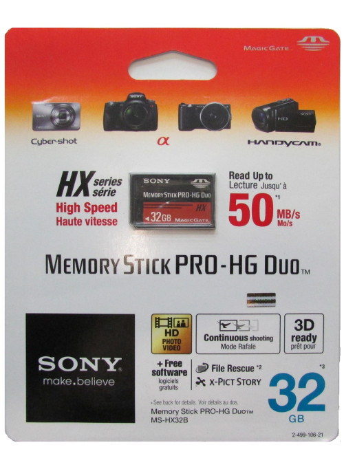Карта памяти Sony Memory Stick PRO-HG DUO 32GB