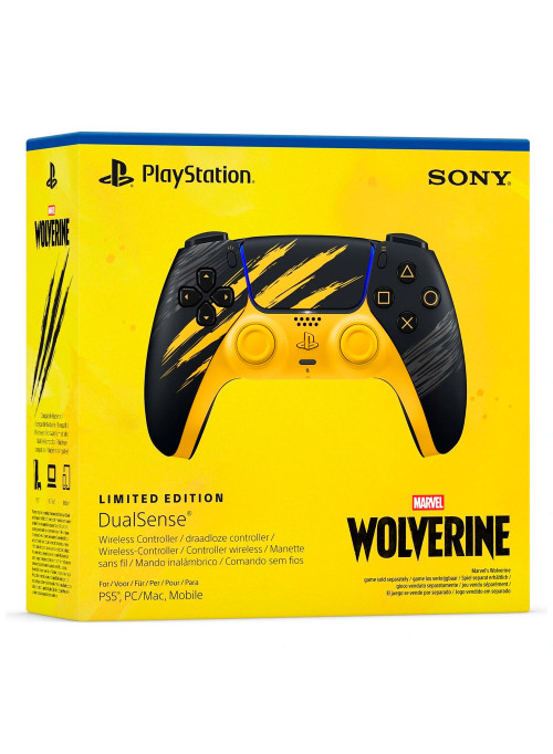Геймпад беспроводной Sony DualSense Limited Edition (Marvel’s Wolverine Battle Yellow) (PS5)