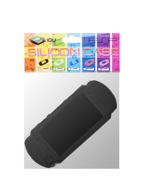 Чехол силиконовый iQu Case Silicon Black (PSP)