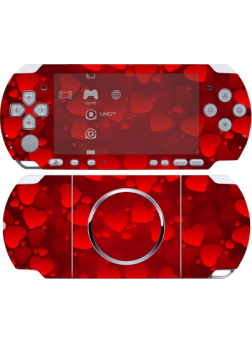 Наклейка PSP 3000 Сердечки  (PSP)