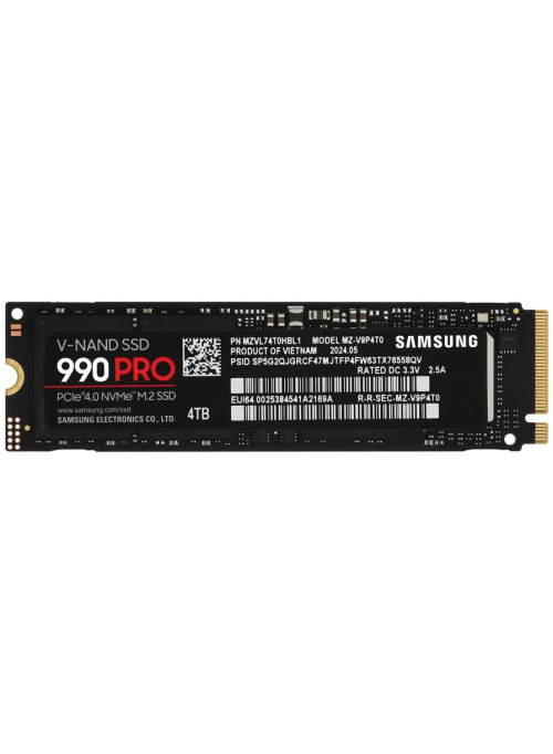SSD накопитель Samsung 990 Pro 4TB NVMe, M.2 (MZ-V9P4T0BW)