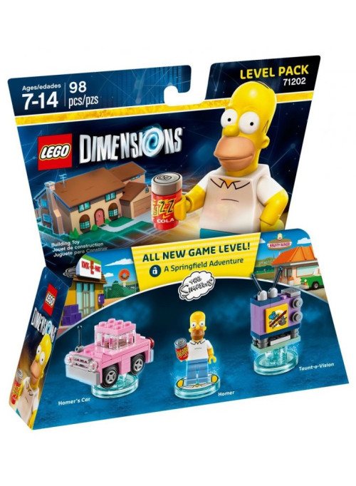 LEGO Dimensions Level Pack (71202) - The Simpsons (Homer's Car, Homer, Taunt-o-Vision)