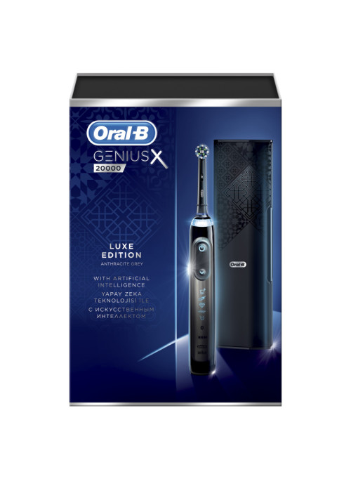 Электрическая зубная щетка Oral-B Genius X 20000N Luxe Edition, серый антрацит
