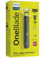 Триммер Philips OneBlade Pro QP6542/15 черный/зеленый лайм