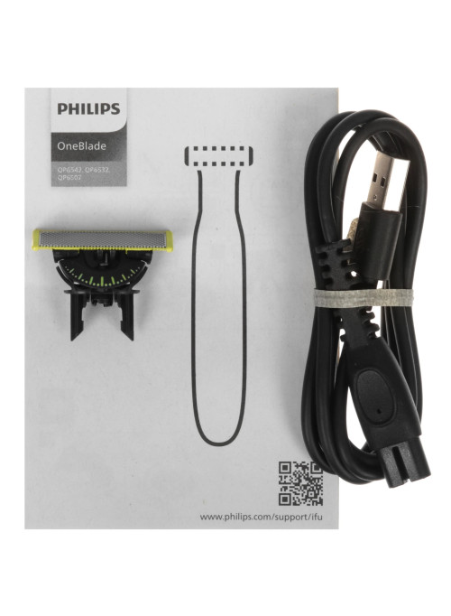 Триммер Philips OneBlade Pro QP6542/15 черный/зеленый лайм
