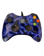Геймпад проводной Controller (Синие молнии) (Xbox 360)