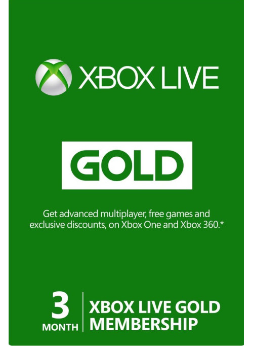 Xbox LIVE Gold 3 месяца Карта подписки