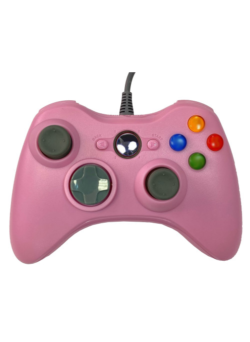 Геймпад проводной Controller White (Розовый) (Xbox 360)