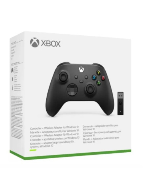 Геймпад Microsoft Xbox One/Series X|S Wireless Controller Carbon Black (чёрный) + PC адаптер (1VA-00008)