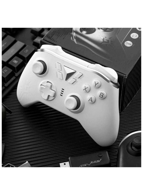 Беспроводной геймпад + адаптер M-1 2.4G (Белый) (Xbox One/Series X|S/PS3/ PC)