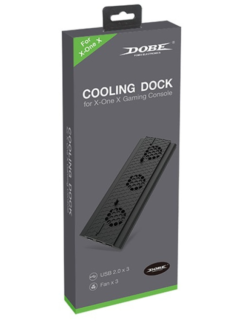 Вертикальная подставка Dobe + 3 USB Console Cooling Dock (черный) для Xbox One X (TYX-1768)